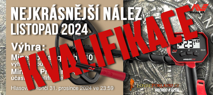 Nejkrásnější nález detektorem kovů listopadu 2024 - kvalifikace